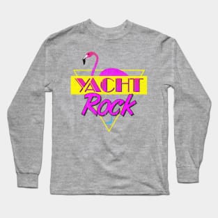 Yacht Rock Party Boat Drinking Stuff 80s Faded Long Sleeve T-Shirt